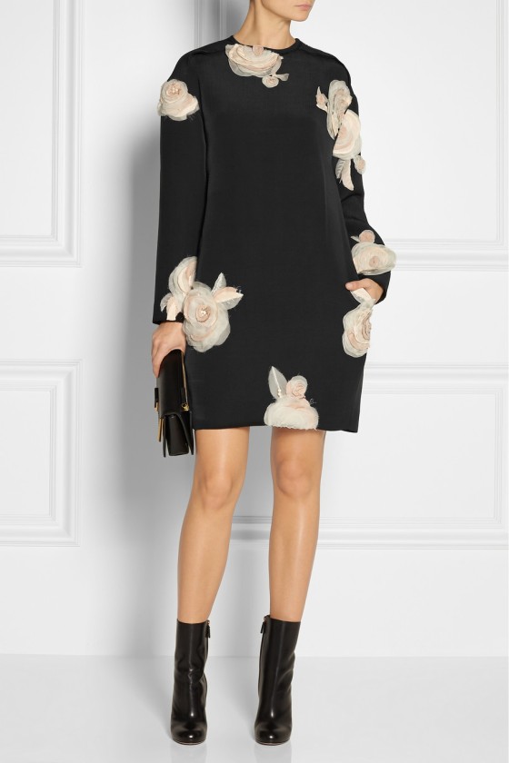 17. LANVIN Floral-appliquéd faille tunic dress £3,676