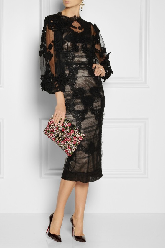 18. DOLCE & GABBANA Ruched lace and tulle dress £3,134.25